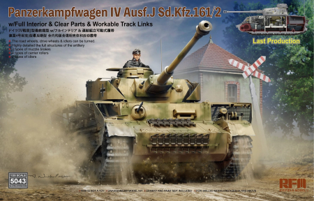 Vehicule militare terestre - Rye Field Model 5043 - 1:35 Panzer IV Ausf. J with full interior