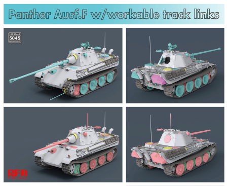Rye Field Model 5045 - 1:35 Panther Ausf. F w/workable track links [3]