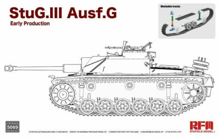 Kituri machete - Ryefield Model 5069 1:35 StuG. III Ausf. G Early Production with workable track links