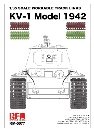 Accesorii machete - Rye Field Model - RM5077 1:35 Workable track links for KV-1 (Plastic model)