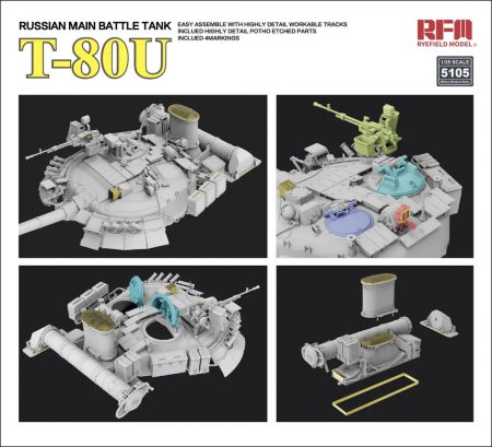 Rye Field Model 5105 - 1:35 Russian Main Battle Tank T-80U [2]