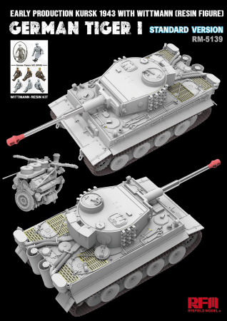 Rye Field Model - 5139 1:35 Sd. Kfz.181 TIGER I EARLY PRODUCTION KURSK 1943 with WITTMAN (Resin figure) STANDARD VERSION [2]