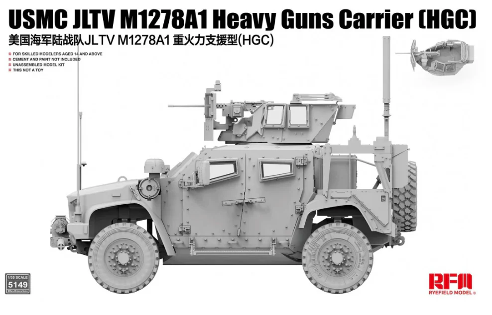 Noutati - Rye Field Model RFM5149 - 1:35 USMC JLTV M1278A1 Heavy Guns Carrier (HGC)