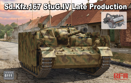 Kituri machete - Ryefield Model 5111 1:35 Sd.Kfz.167 StuG.IV Late Production with Engine & workable tracks