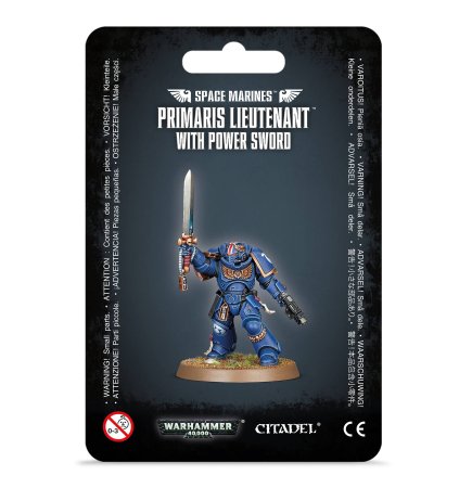 Wargames & Boardgames - Space Marines Primaris Lieutenant With Power Sword