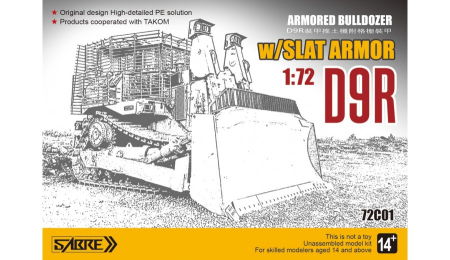Kituri machete - Sabre 72C01 - 1:72 D9R Armoured Bulldozer w/Slat Armour