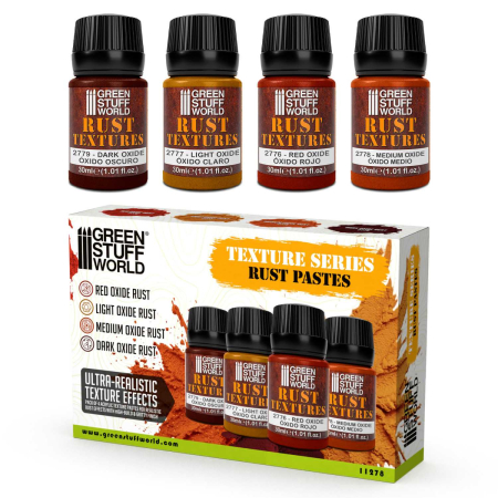 Vopsire, Weathering & Diorama - GSW - Rust Textures Set 30ml (Pack x4)