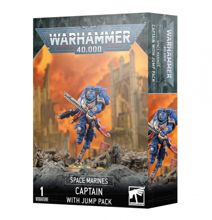 Wargames & Boardgames - Space Marines Captain With Jump Pack