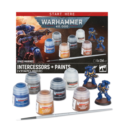 Vopsire, Weathering & Diorama - Space Marines Intercessors + Paints Set