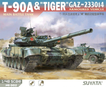 Kituri machete - SUYATA NO002 - 1:48 T-90A Main Battle Tank & "Tiger" Gaz-233014 Armoured Vehicle
