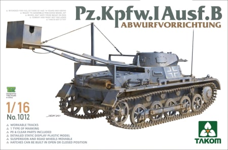 Kituri machete - TAKOM 1012 - 1:16 Pz.Kpfw.I Ausf.B mit Abwurfvorrichtung