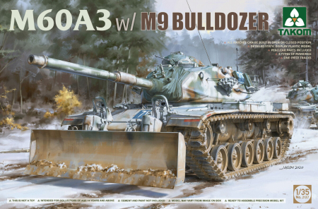 Kituri machete - TAKOM 2137 - 1:35 US Main Battle Tank M60A3 W/M9 Bulldozer