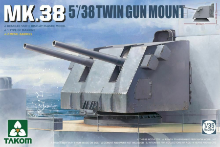 Kituri machete - TAKOM 2146 - 1:35 US MK.38 5"/38 Twin Gun Mount