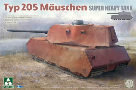 Kituri machete - Takom 2159 - 1:35 Typ 205 Mauschen Super Heavy Tank