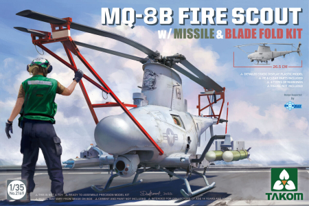 Avioane - Takom 2169 - 1:35 MQ-8B Fire Scout with missile and blade fold kit
