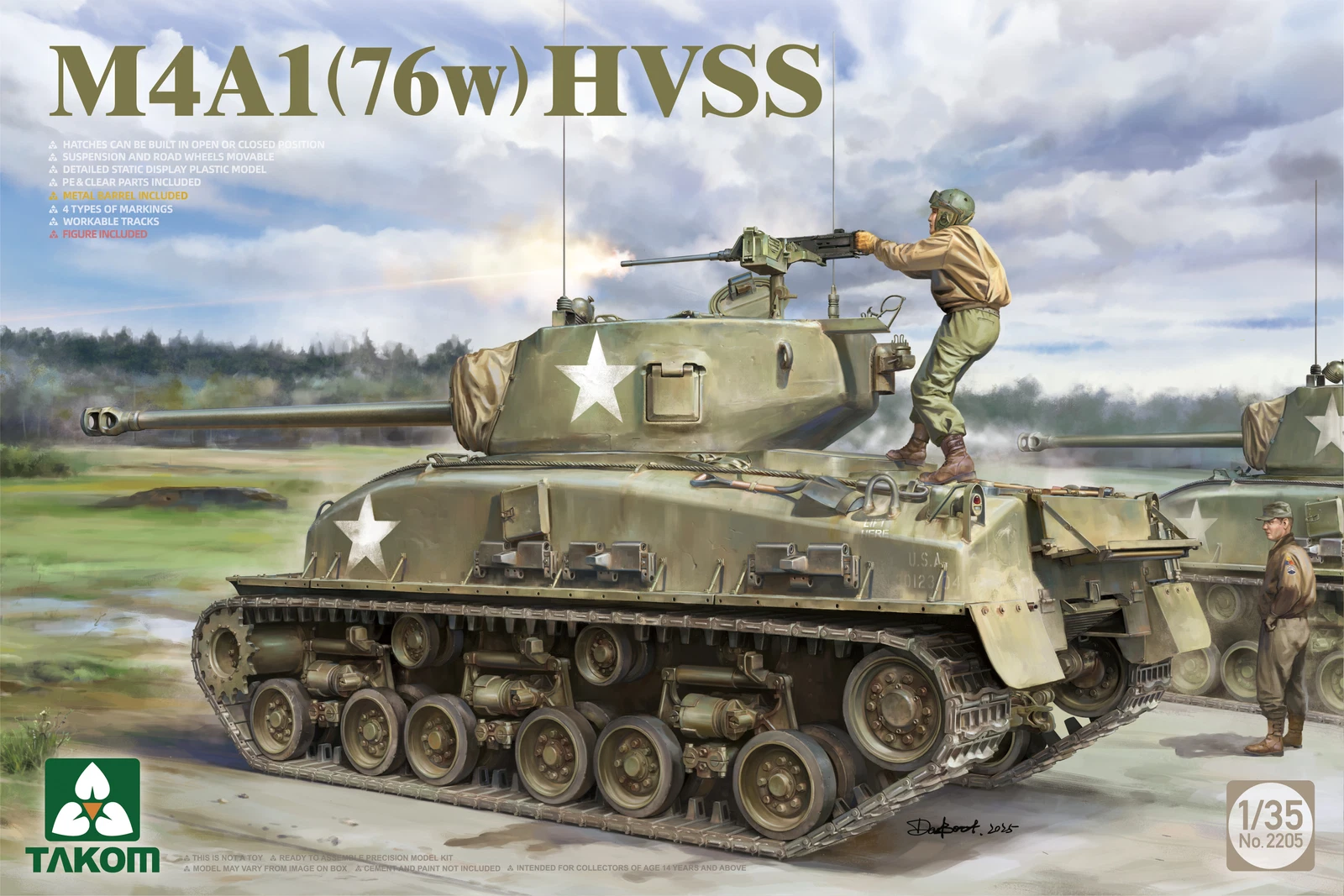 Noutati - Takom 2205 - 1:35 M4A1(76w) HVSS Sherman