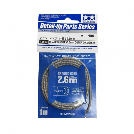 Altele - TAMIYA 12663 - Braided Hose (2.6mm Outer Diameter) - Copie