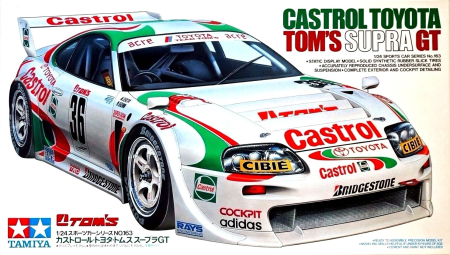 Auto de curse - Tamiya 24163 - 1:24 Castrol Toyota Tom'S Supra Gt