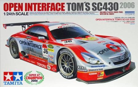 Auto de curse - TAMIYA 24293 - 1:24 Open Interface Tom's SC430 2006