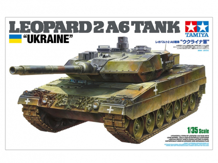 Vehicule militare terestre - Tamiya 25207 - 1:35 Leopard 2A6 Tank Ukraine