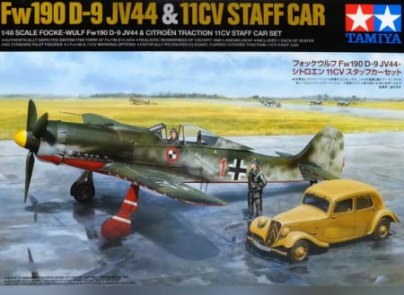Kituri machete - Tamiya 25213 - 1:48 Focke-Wulf Fw190 D-9 JV44 & Citroen 11CV Staff Car Set
