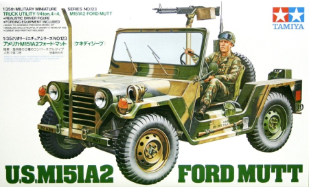 Vehicule militare terestre - TAMIYA 35123 - 1:35 US M-151 A21 Ford Mutt - 1 figure