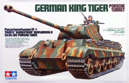 PACHETE - Tamiya 35169 - 1:35 German King Tiger Porsche Turret