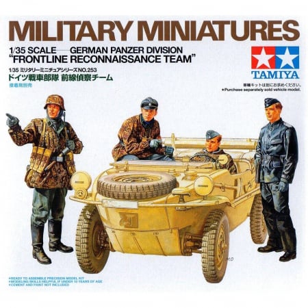 Figurine - Tamiya 35253 - 1:35 Ger. Pz Div Front Line Recon - (Schwimmwagen Figure Set)