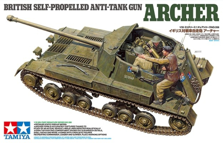 Kituri machete - TAMIYA 35356 - 1:35 British Anti Tank Gun Archer - Self Propelled - 3 figures