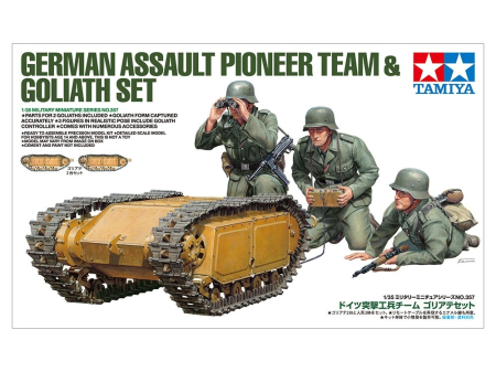 Figurine - Tamiya 35357 - 1:35 German Assault Pioneer Team & Goliath Set - 3 figures