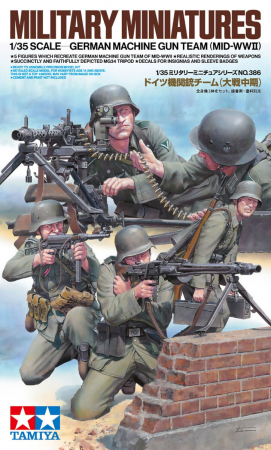 Figurine - TAMIYA 35386 - 1:35 German Machine Gun Team (Mid-WWII) - include 5 figures