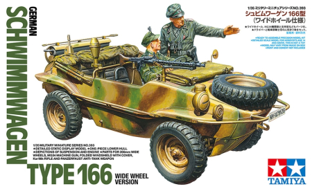 Noutati - Tamiya 35393 - 1:35 German Schwimmwagen Type 166 Wide Wheel Version - 2 figures