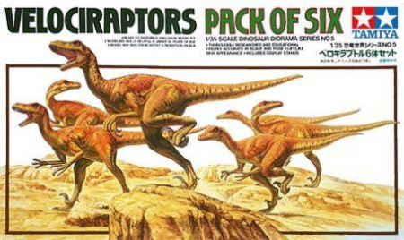 Dinozauri - Tamiya 60105 - 1:35 Velociraptors Diorama "Pack Of Six"