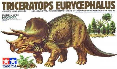 Dinozauri - Tamiya 60201 - 1:35 Triceratops Eurycephalus Prehistoric World Series NO.1