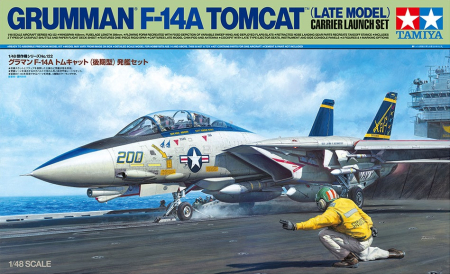 Aero militare - Tamiya 61122 - 1:48 Grumman F-14A Tomcat (Late Model) Carrier Launch Set