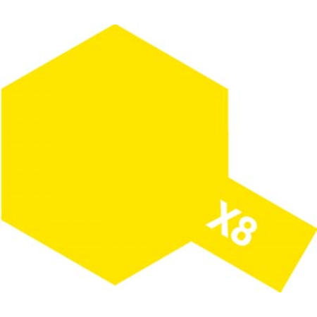 Vopsire, Weathering & Diorama - TAMIYA 81008 - X-8 Lemon Yellow - Acrylic Paint (Gloss) 23 ml