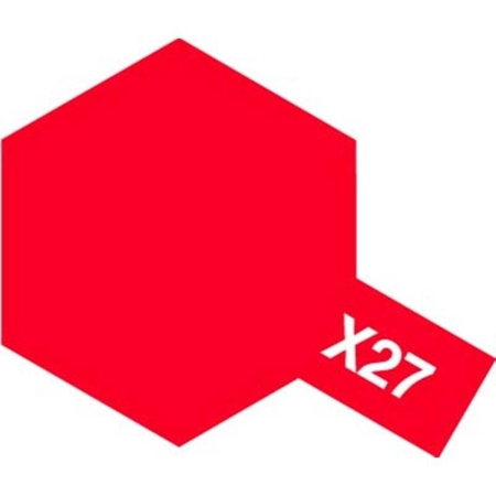 TAMIYA - Tamiya 81027 - X-27 Clear Red - Acrylic Paint (Gloss) 23 ml