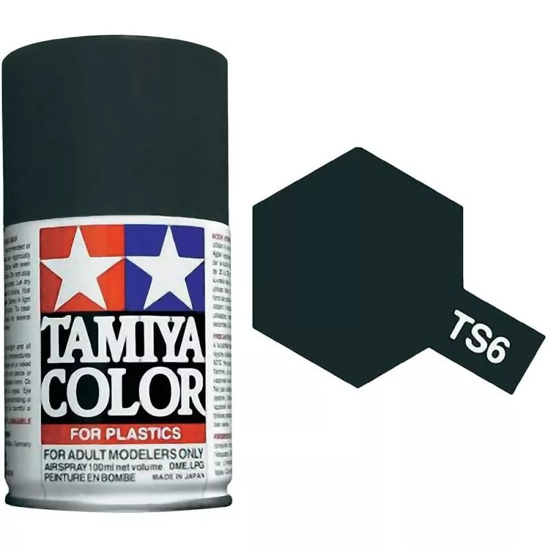 Spray Vopsea Tamiya - Tamiya 85006 - TS-6 Matt Black 100 ml (mat)