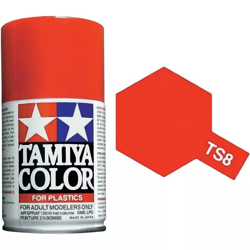 Spray Vopsea Tamiya - Tamiya 85008 - TS-8 Italian Red 100 ml (lucios)