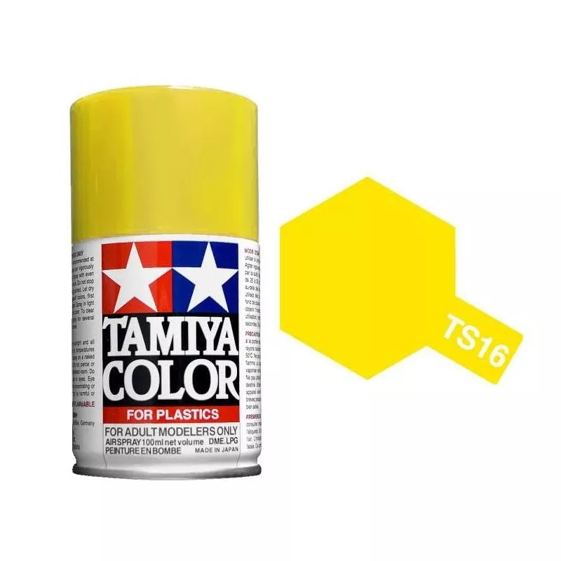 Spray Vopsea Tamiya - Tamiya 85016 - TS-16 Yellow 100 ml (lucios)