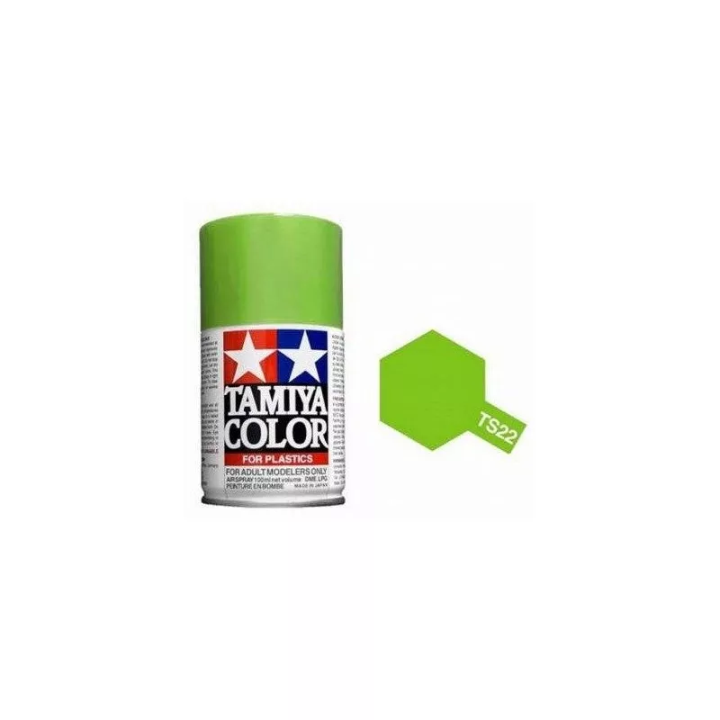 Spray Vopsea Tamiya - Tamiya 85022 - TS-22 Light Green 100 ml (lucios)