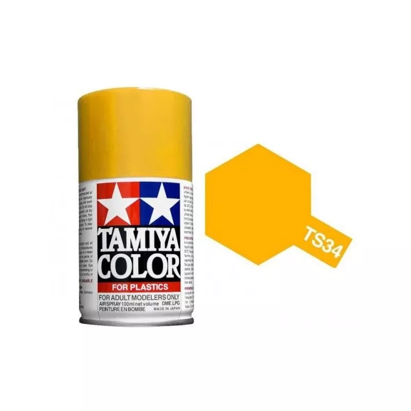 Spray Vopsea Tamiya - Tamiya 85034 - TS-34 Camel Yellow 100 ml (lucios)