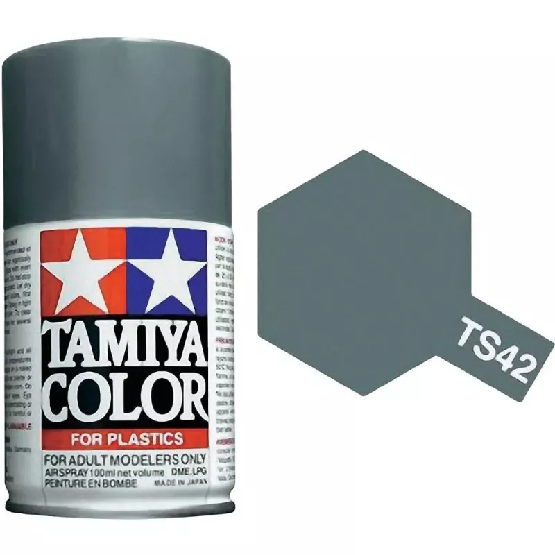 Spray Vopsea Tamiya - Tamiya 85042 - TS-42 Light Gun Metal 100 ml (lucios)