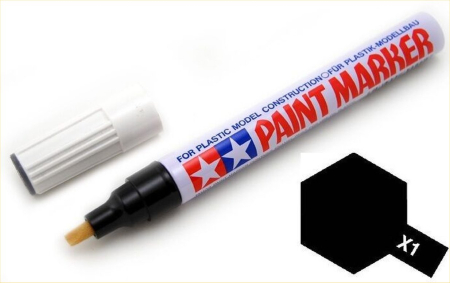 Markere Vopsea Tamiya - Tamiya 89001 - X-1 Black Gloss Paint Marker