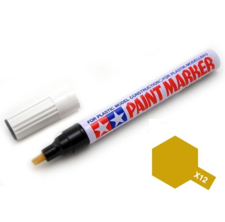 Markere Vopsea Tamiya - Tamiya 89012 - X-12 Gold Leaf Gloss Paint Marker