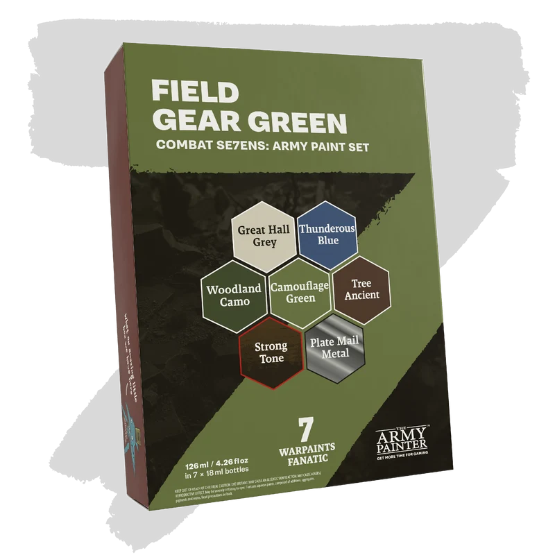 Noutati - The Army Painter Combat Se7ens WP8119 - Field Gear Green - Set 7 vopsele