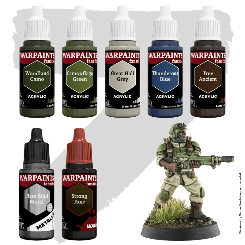 The Army Painter Combat Se7ens WP8119 - Field Gear Green - Set 7 vopsele [1]