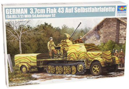 Kituri machete - Trumpeter 01527 - 1:35 German 3,7Cm Flak 43 Auf Selbstfahrlafette Sd.Kfz. 7/2