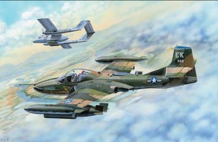 Kituri machete - Trumpeter 02889 - 1:48 A-37B Dragonfly Light Ground-Attack Aircraft