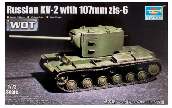 Kituri machete - Trumpeter 07162 - 1:72 Soviet KV-2 with ZiS-6 107mm gun
